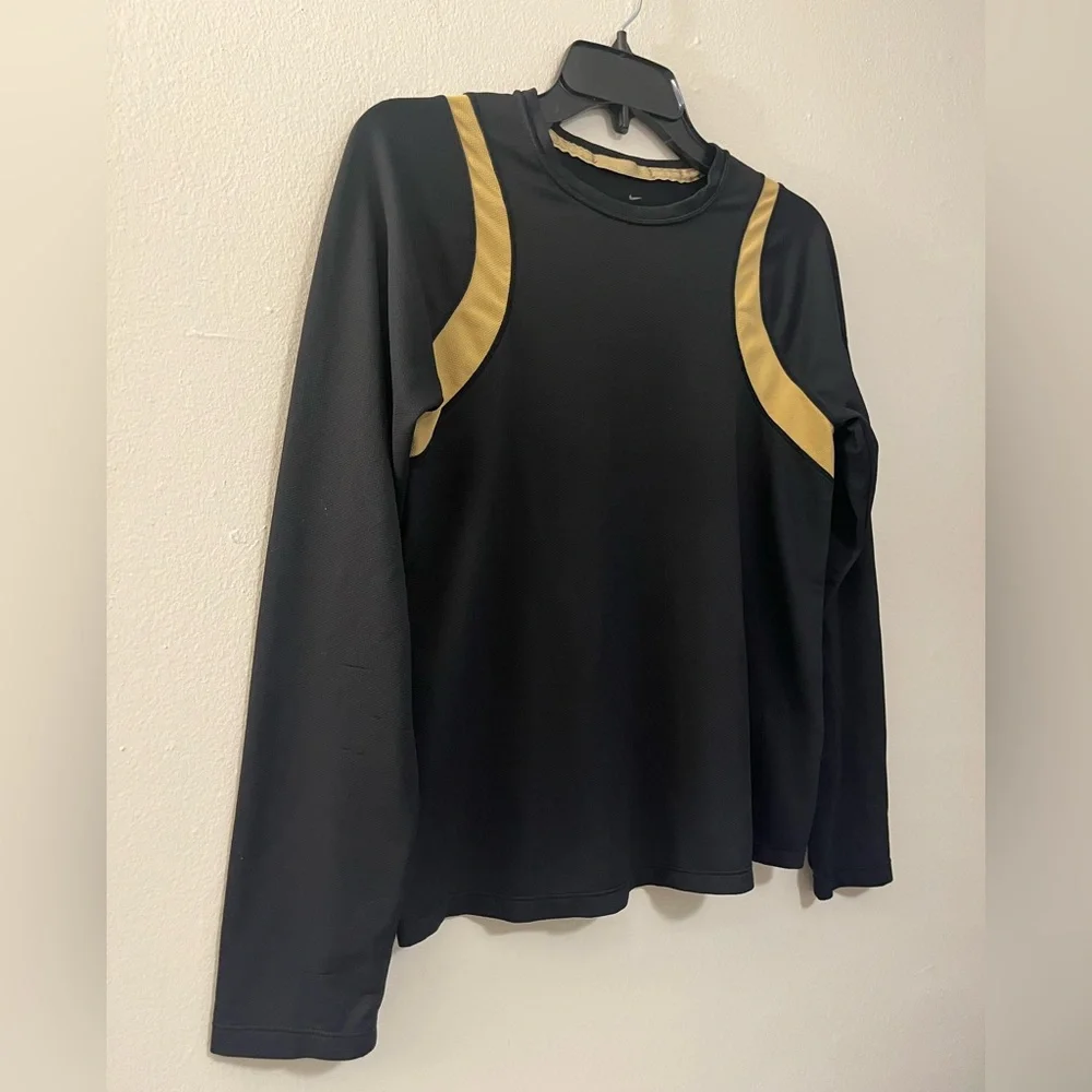 Nike Gold and Black Soccer Shirt